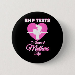Bnp Testing Awareness Heart Health Mummy Cardiolog 6 Cm Round Badge