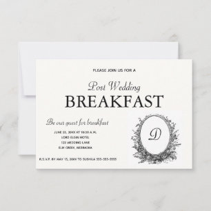 BNW Floral Wreath Breakfast invitation