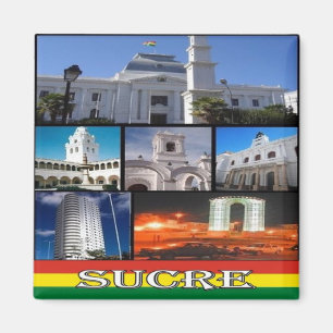 BO - Bolivia - Sucre Mosaic Collage Magnet