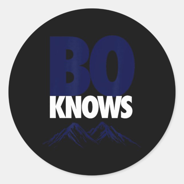 Bo Knows Denver Tee - Bo Knows Merch  Classic Round Sticker (Front)