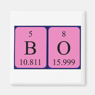 Bo periodic table name magnet