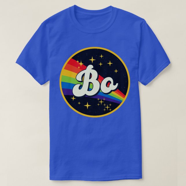 Bo Rainbow In Space Vintage Style T-Shirt (Design Front)