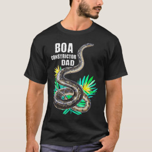 Boa Constrictor Dad Tropical Leaves Snake T-Shirt