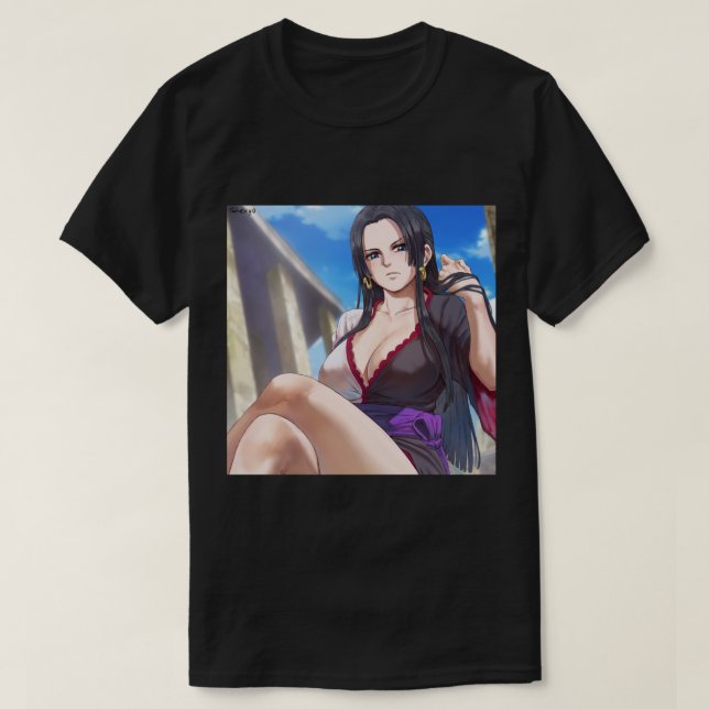 Boa Hancock One Piece Sticker T-Shirt (Design Front)