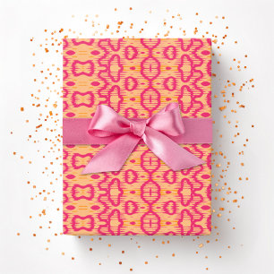 Boa Ripple in Pink and Orange Wrapping Paper