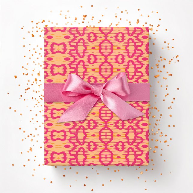 Boa Ripple in Pink and Orange Wrapping Paper (Creator Uploaded)