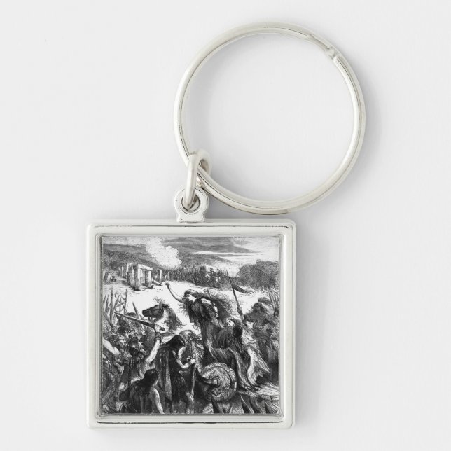 Boadicea Inciting the Iceni against the Romans Key Ring (Front)