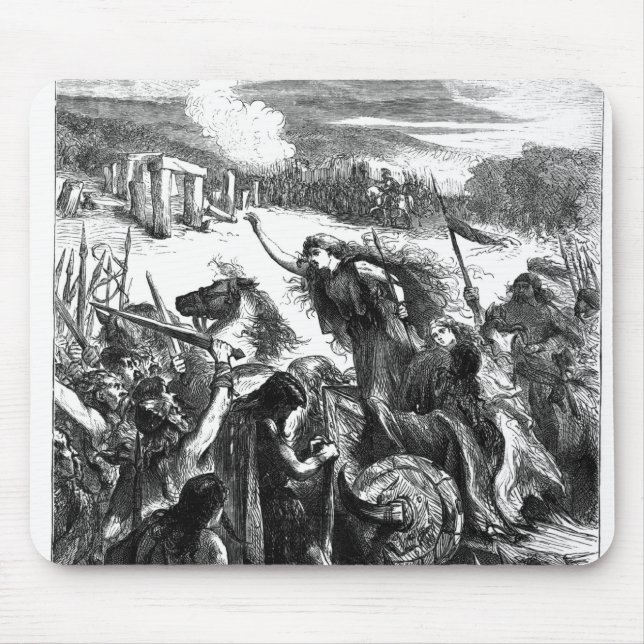 Boadicea Inciting the Iceni against the Romans Mouse Pad (Front)