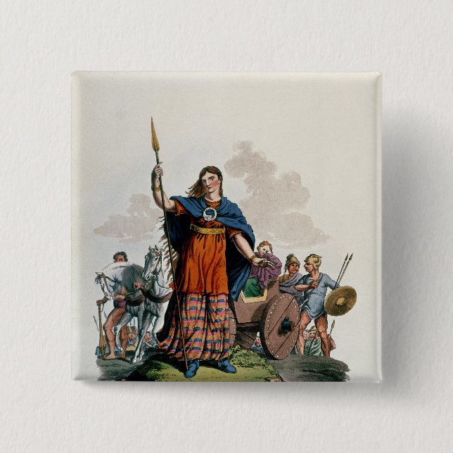 Boadicea, Queen of the Iceni 15 Cm Square Badge (Front)