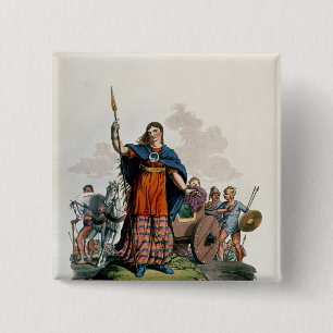 Boadicea, Queen of the Iceni 15 Cm Square Badge