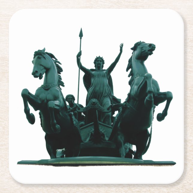 Boadicea Statue-Westminster Bridge-London-Coaster Square Paper Coaster (Front)