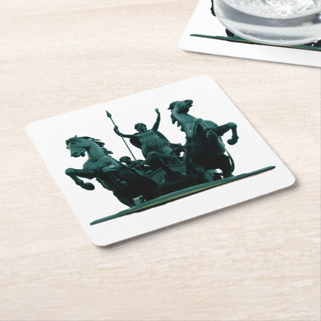 Boadicea Statue-Westminster Bridge-London-Coaster Square Paper Coaster (Angled)