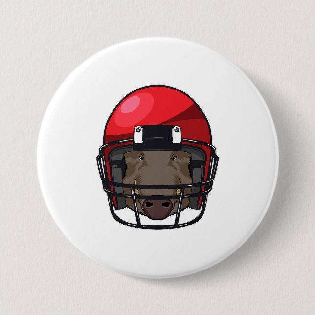 Boar at Football Sports 7.5 Cm Round Badge (Front)