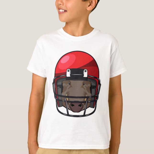 Boar at Football Sports T-Shirt (Front)