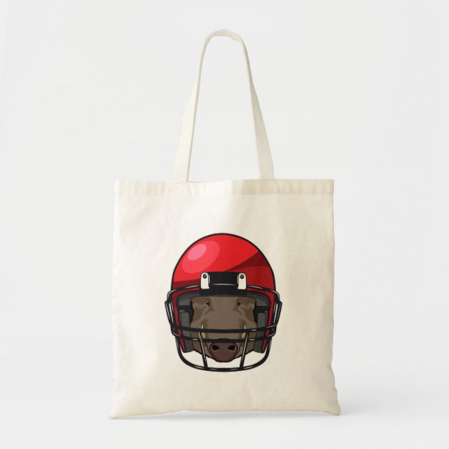 Boar at Football Sports Tote Bag (Front)