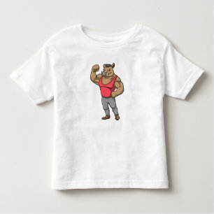 Boar Bodybuilder Bodybuilding Muscles Toddler T-Shirt