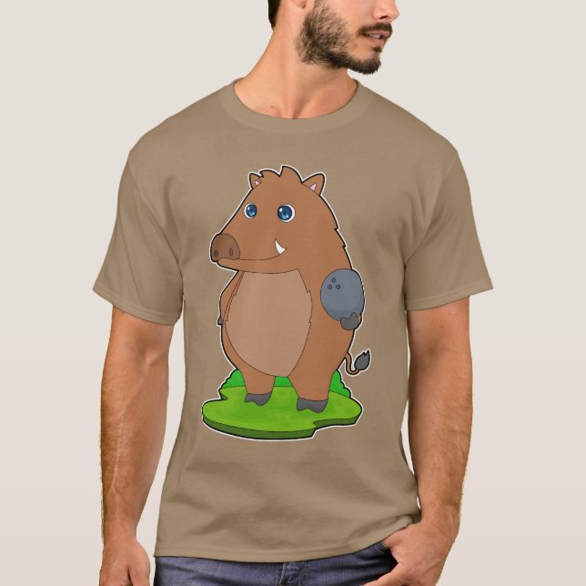 Boar Bowling Bowling ball T-Shirt (Front)