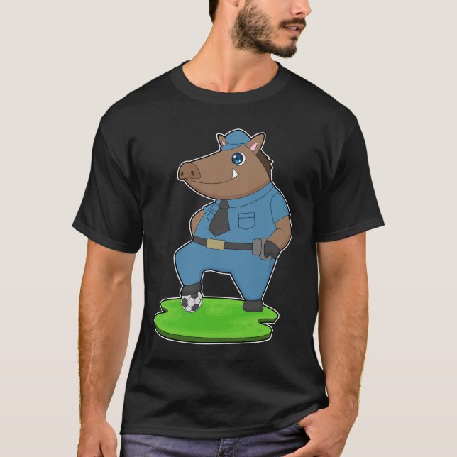 Boar Cop Soccer Police T-Shirt (Front)