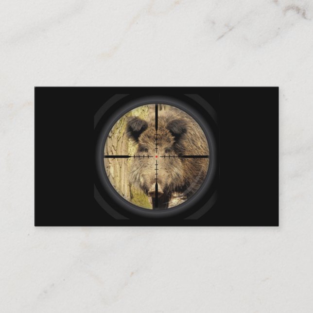 Boar Hog Hunter Forester Ranger Forest Man Business Card (Front)