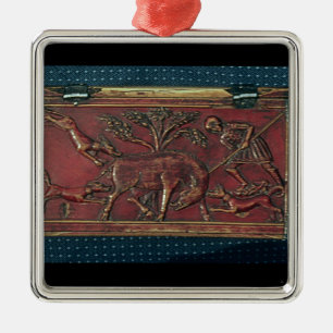 Boar Hunt, plaque from a Byzantine casket, 11th ce Metal Ornament