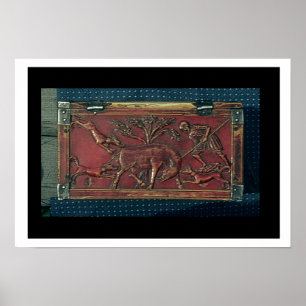 Boar Hunt, plaque from a Byzantine casket, 11th ce Poster