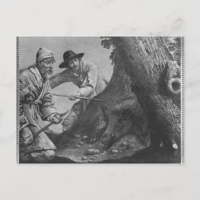 Boar hunt postcard (Front)