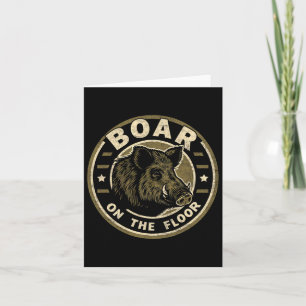 Boar On The Floor Vintage Traditional Tattoo Wild Card