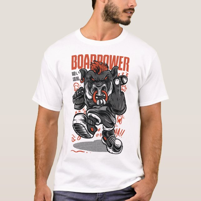 Boar-Power-Design T-Shirt (Front)