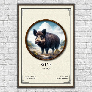 Boar Zoology Series Poster