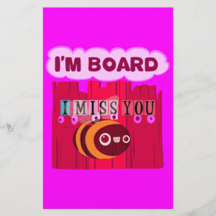 Board Bee Art Print Stationery