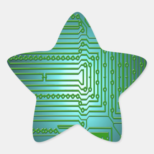 board conductors circuits star sticker (Front)