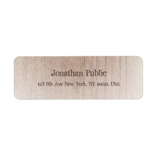 Board Distressed Text Creative Template Return Address Label