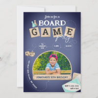 Board Game  Birthday Invitation