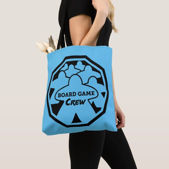 Board Game Crew Black Frame Tote Bag (Close Up)
