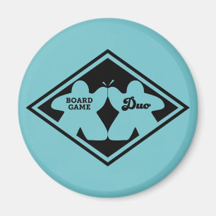 Board Game Duo Black Frame Magnet