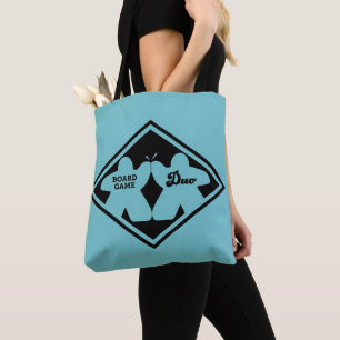 Board Game Duo Black Frame Tote Bag