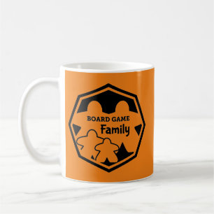 Board Game Family 2P2K Black Frame Mug
