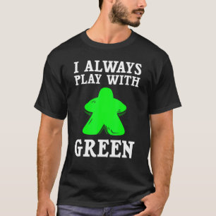 Board Game For Men Women Green Meeple Token T-Shirt