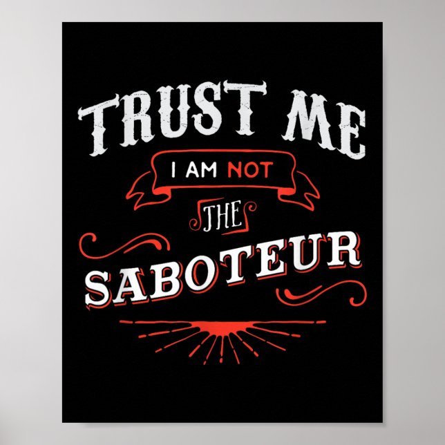 Board Game Funny T Shirt Trust Me I Am Not The Sab Poster (Front)