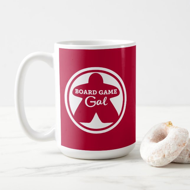 Board Game Gal White Frame Mug (With Donut)