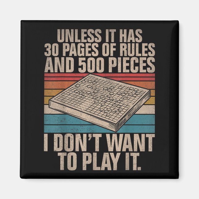 Board Game Joke Funny Board Game  Magnet (Front)