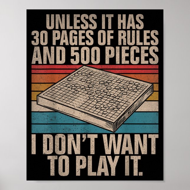 Board Game Joke Funny Board Game  Poster (Front)