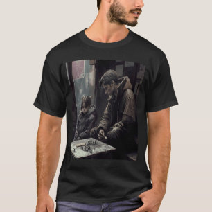 Board Game King Dad And Daughter Playing Board Gam T-Shirt