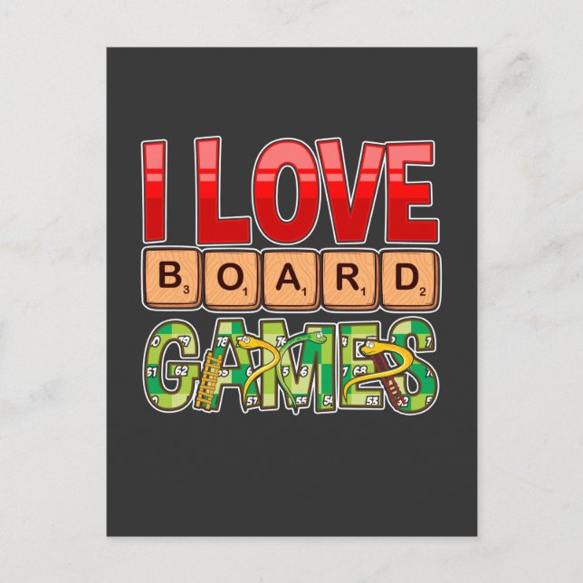 Board Game Lover Strategy Table Gambling Postcard (Front)