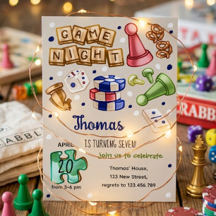 Board game night Birthday Invitation