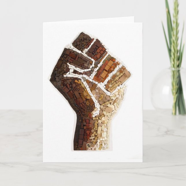 Board Game Pieces Protest Fist Card (Front)