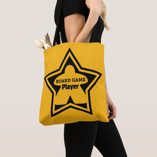 Board Game Player Black Frame Tote Bag (Close Up)