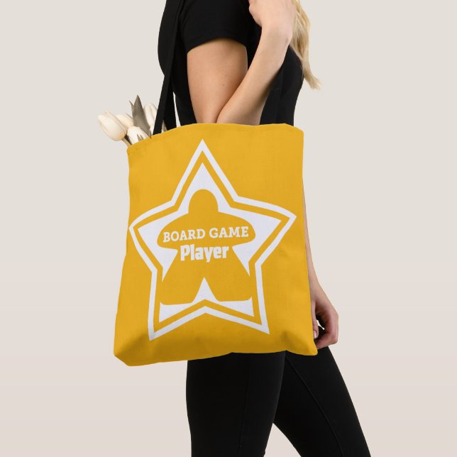 Board Game Player White Frame Tote Bag (Close Up)