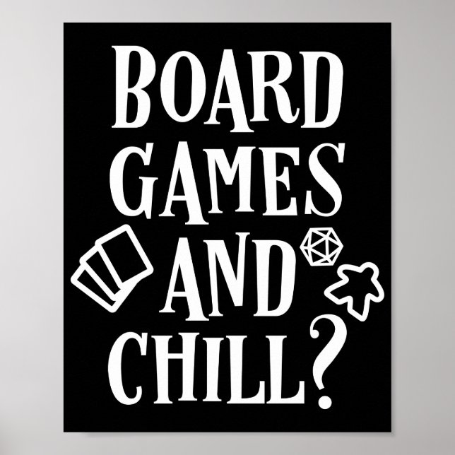 Board Games and Chill Meeple Poster (Front)