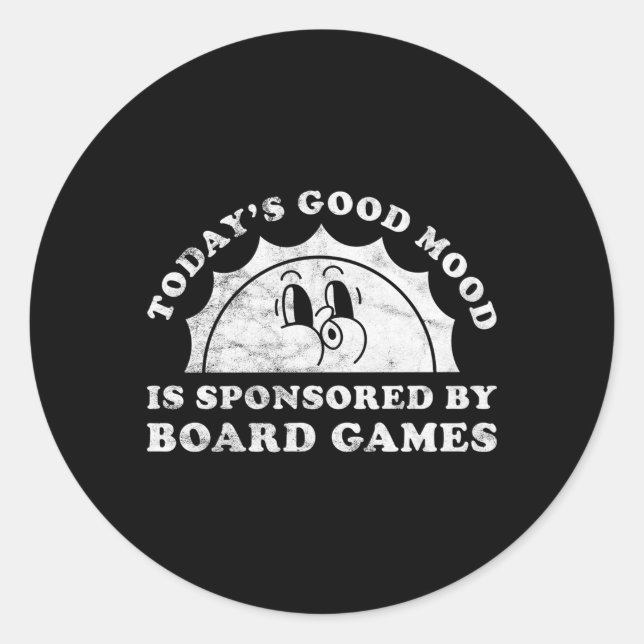 Board Games Or Boardgames Classic Round Sticker (Front)